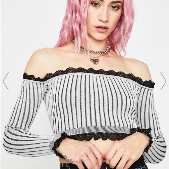 Dolls Kill Tops - Pure rock a bye boy crop top from dolls kill NWT!